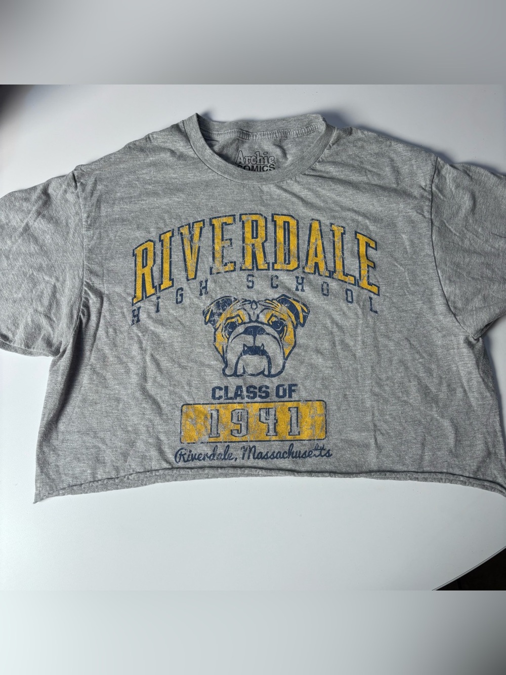 Ripple Junction Grey Archie Comics cropped tee